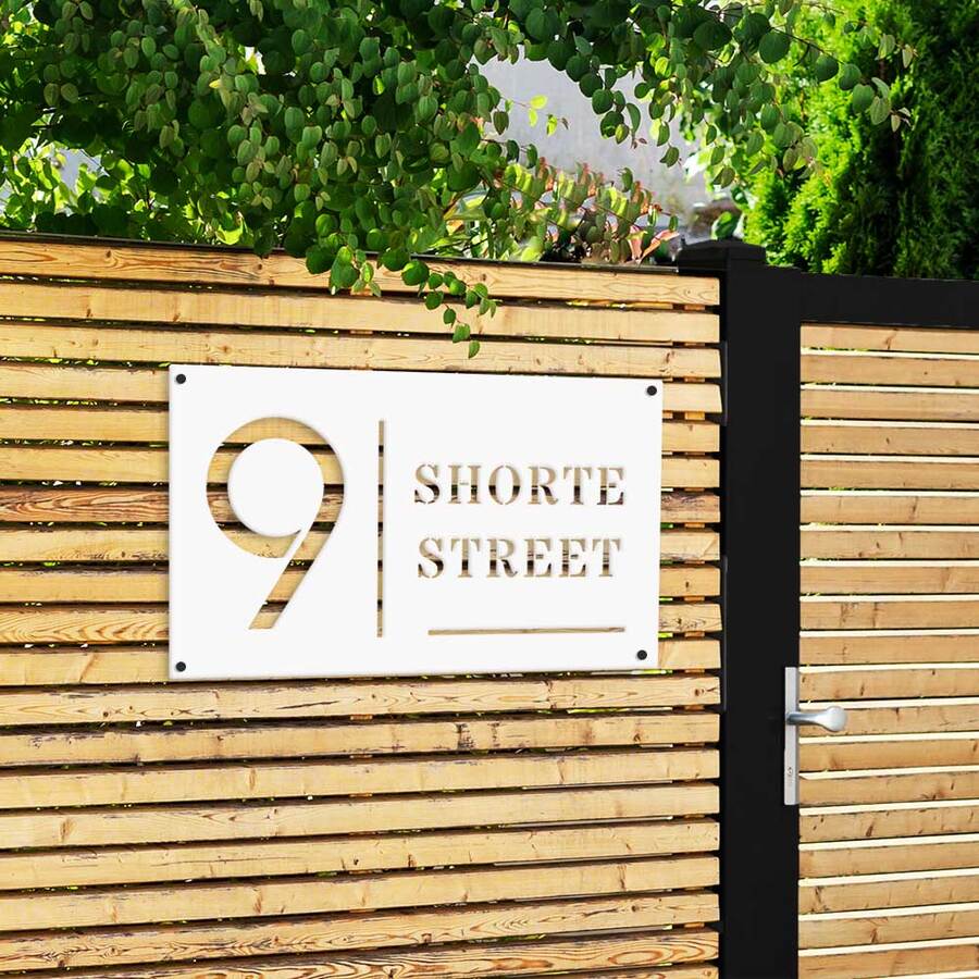 Large Address Sign in Black or White