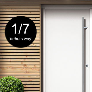 House Number Signs - Layered Circle