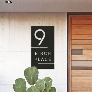 Modern Address Sign - Black or White